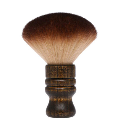 Large Neck Duster Brush for Barber & Salon – Soft Nylon Bristles, Wooden Handle, Face Cleaning Hairbrush