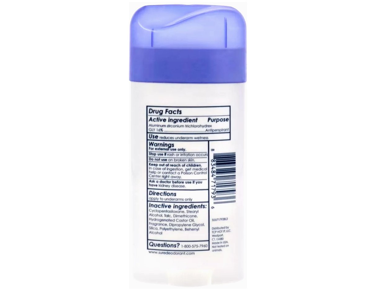 Sure Original Solid Antiperspirant & Deodorant, Regular Scent, 2.7 Oz Twin Pack (Pack of 2) - görsel 5