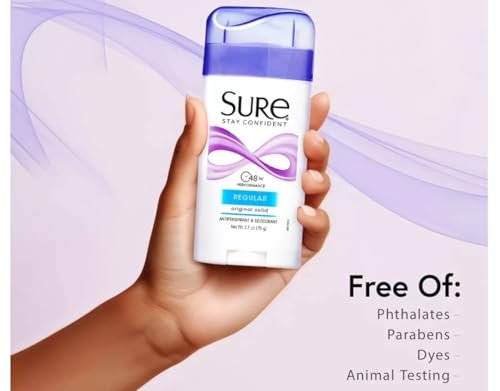 Sure Original Solid Antiperspirant & Deodorant, Regular Scent, 2.7 Oz Twin Pack (Pack of 2) - görsel 8