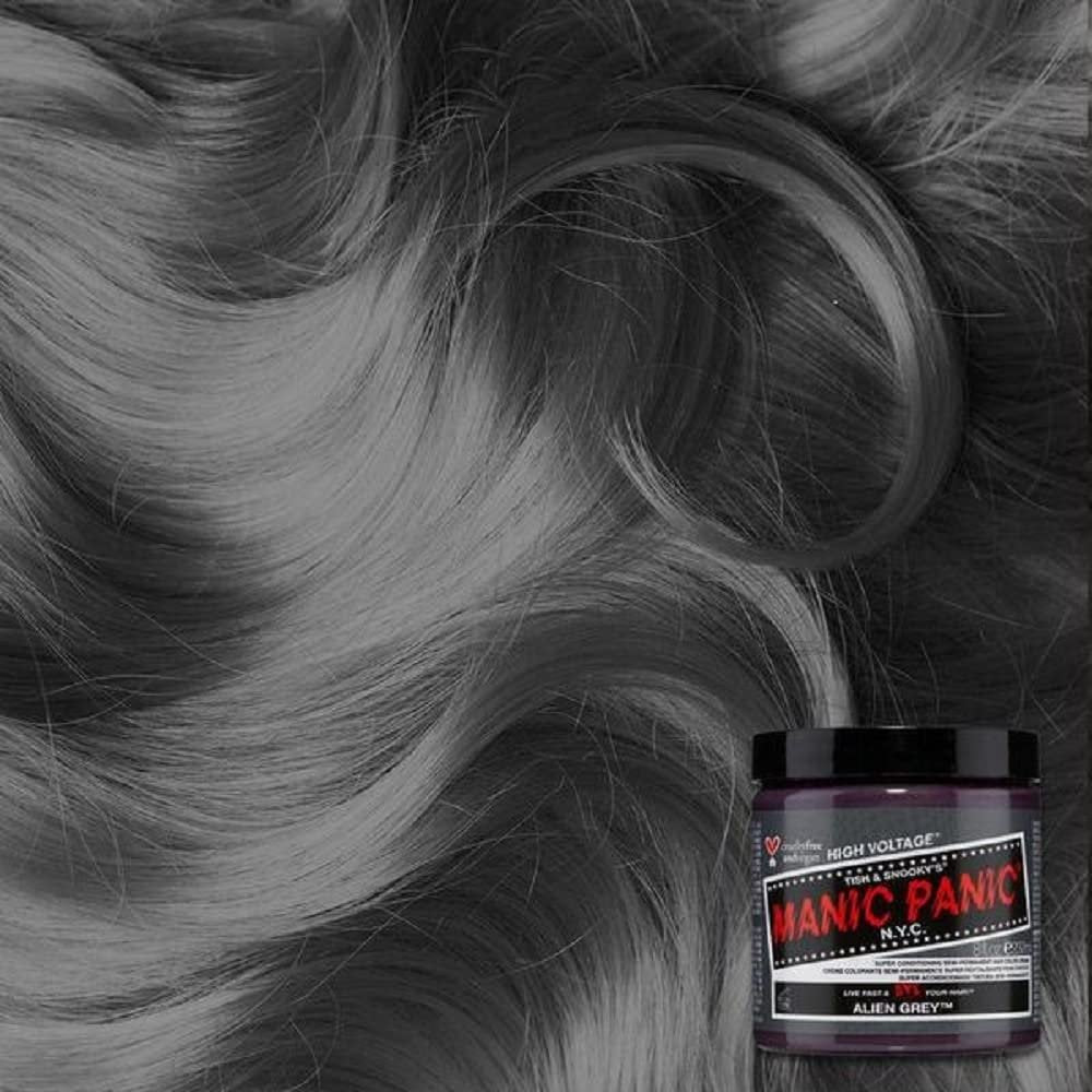 MANIC PANIC Classic Alien Grey Semi Permanent Hair Color - Cool, Medium Slate Grey Hair Dye for Women & Men - Vegan, Ammonia & Cruelty-Free - 4oz Avelisse