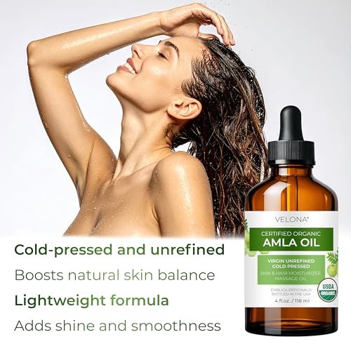 velona Amla Oil USDA Certified Organic - 4 Fl Oz | 100% Pure and Natural Carrier Oil | Extra Virgin, Unrefined, Cold Pressed - görsel 10