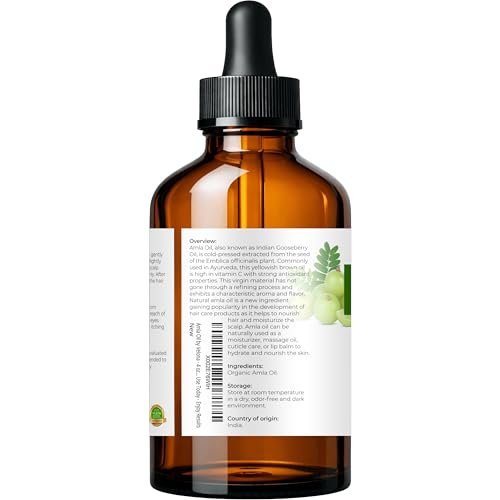 velona Amla Oil USDA Certified Organic - 4 Fl Oz | 100% Pure and Natural Carrier Oil | Extra Virgin, Unrefined, Cold Pressed - görsel 6