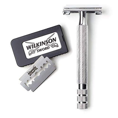 Wilkinson Sword Double Edge Safety Razor for Men with 5 Double Edge Razor Blade Refills Avelisse