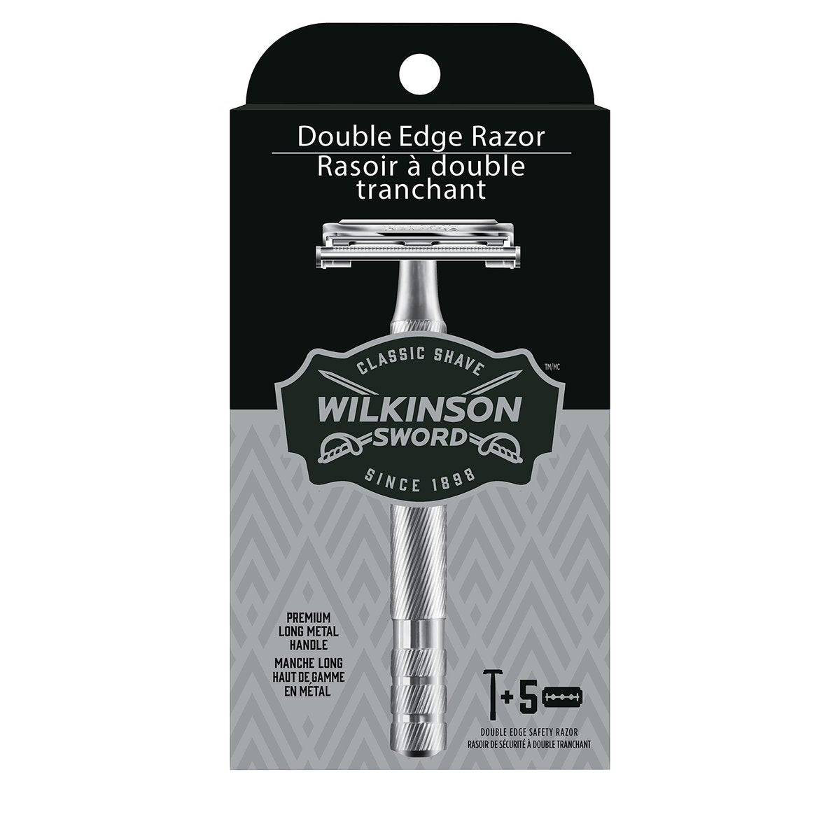 Wilkinson Sword Double Edge Safety Razor for Men with 5 Double Edge Razor Blade Refills Avelisse