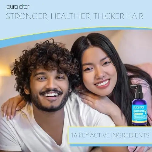 PURA D'OR Hair Thinning Therapy Energizing Scalp Serum – Copper Tripeptide, Biotin, Caffeine, Plant Stem Cell, for All Hair Types, Men & Women (4 oz) Avelisse