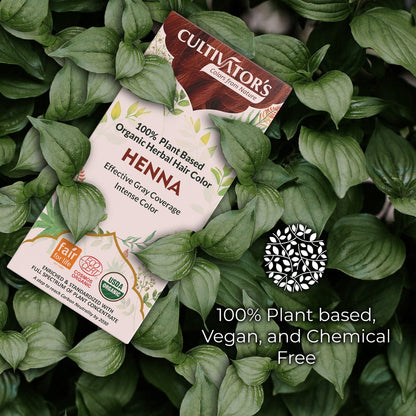 CULTIVATOR'S Permanent Henna Hair Color - 4 Pack (0.88 oz each) | Long-Lasting Natural Brown Tint