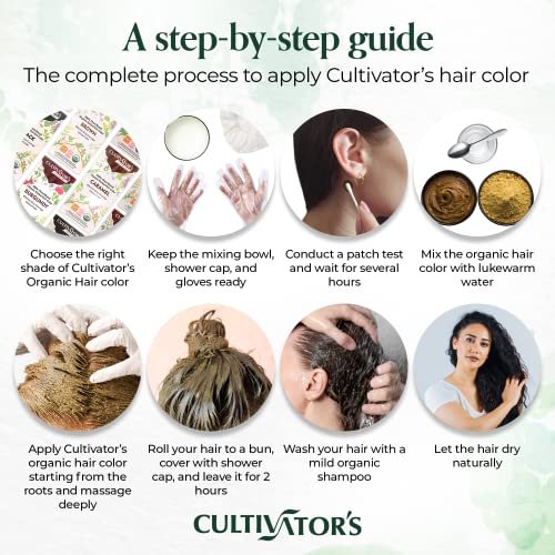 CULTIVATOR'S Permanent Henna Hair Color - 4 Pack (0.88 oz each) | Long-Lasting Natural Brown Tint - görsel 10