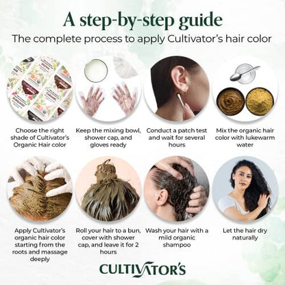 CULTIVATOR'S Permanent Henna Hair Color - 4 Pack (0.88 oz each) | Long-Lasting Natural Brown Tint