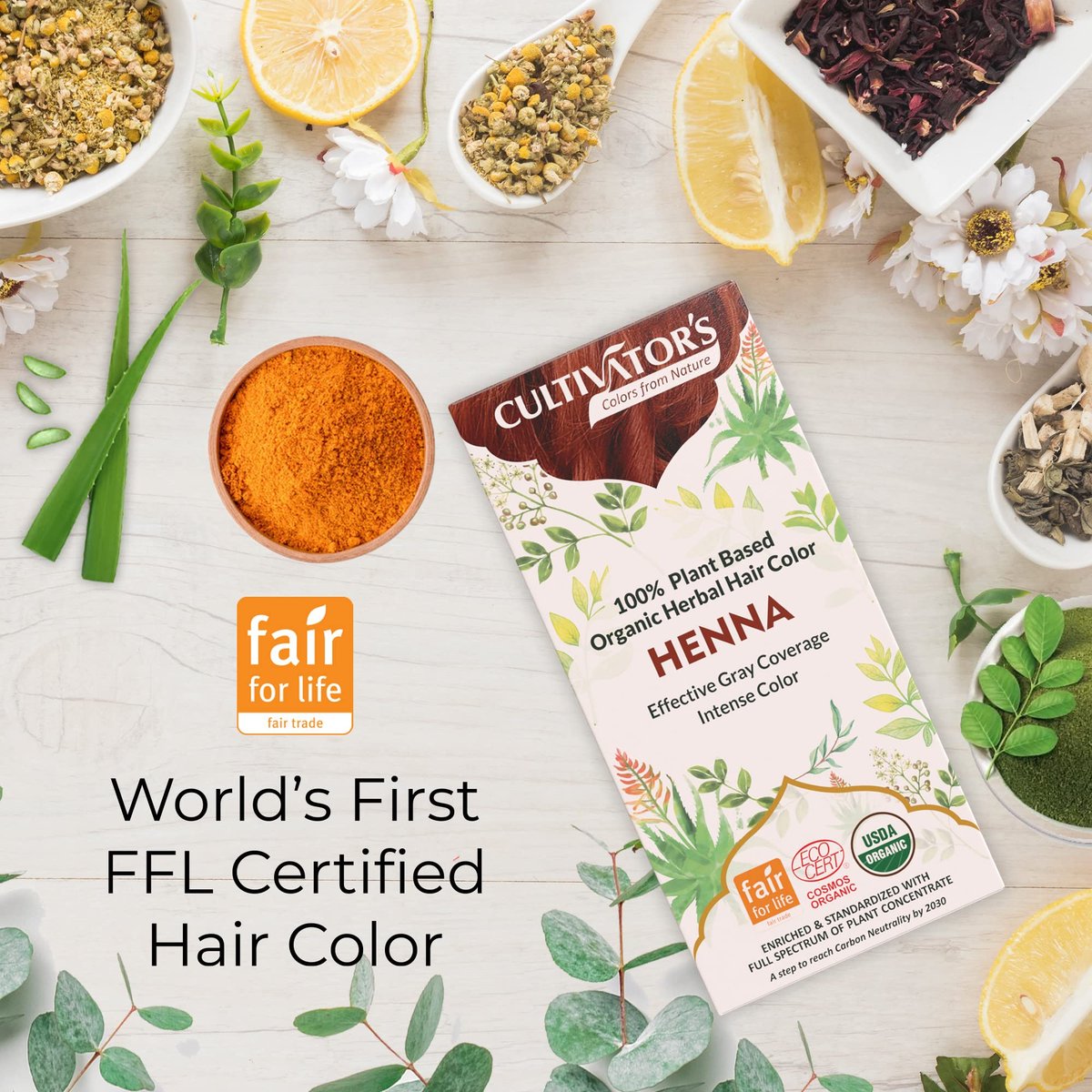 CULTIVATOR'S Permanent Henna Hair Color - 4 Pack (0.88 oz each) | Long-Lasting Natural Brown Tint - görsel 11