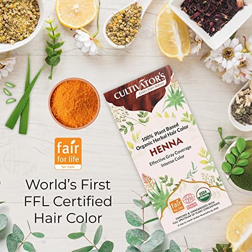 CULTIVATOR'S Permanent Henna Hair Color - 4 Pack (0.88 oz each) | Long-Lasting Natural Brown Tint - görsel 12