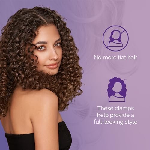 Curl Keeper Claw Clips for Thick & Thin Hair, Roller Jaw Clamps (12-Pack) - Wide Teeth Large Hair Clips for Women - Lightweight & Easy Clean Avelisse