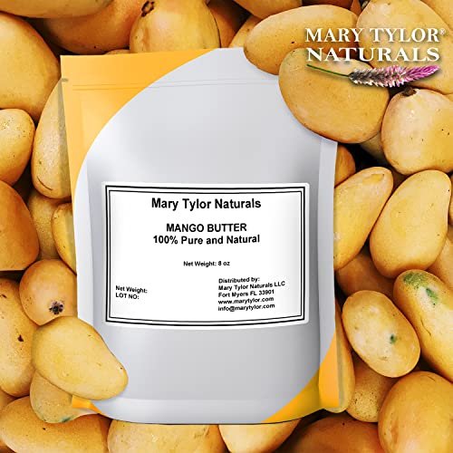 Mary Tylor Naturals Pure Mango Butter – 8 oz Cold Pressed, Unrefined, Raw for Hair, Skin & Nails Avelisse