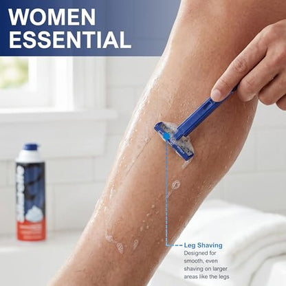 MED PRIDE Disposable Razors, 10-Pack | Twin Blades & Easy Grip for Smooth Shaving - Unisex