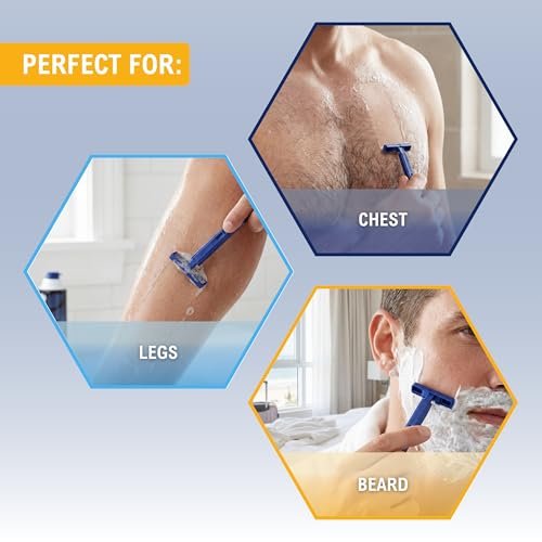 MED PRIDE Disposable Razors, 10-Pack | Twin Blades & Easy Grip for Smooth Shaving - Unisex - görsel 16