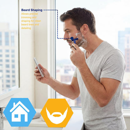 MED PRIDE Disposable Razors, 10-Pack | Twin Blades & Easy Grip for Smooth Shaving - Unisex