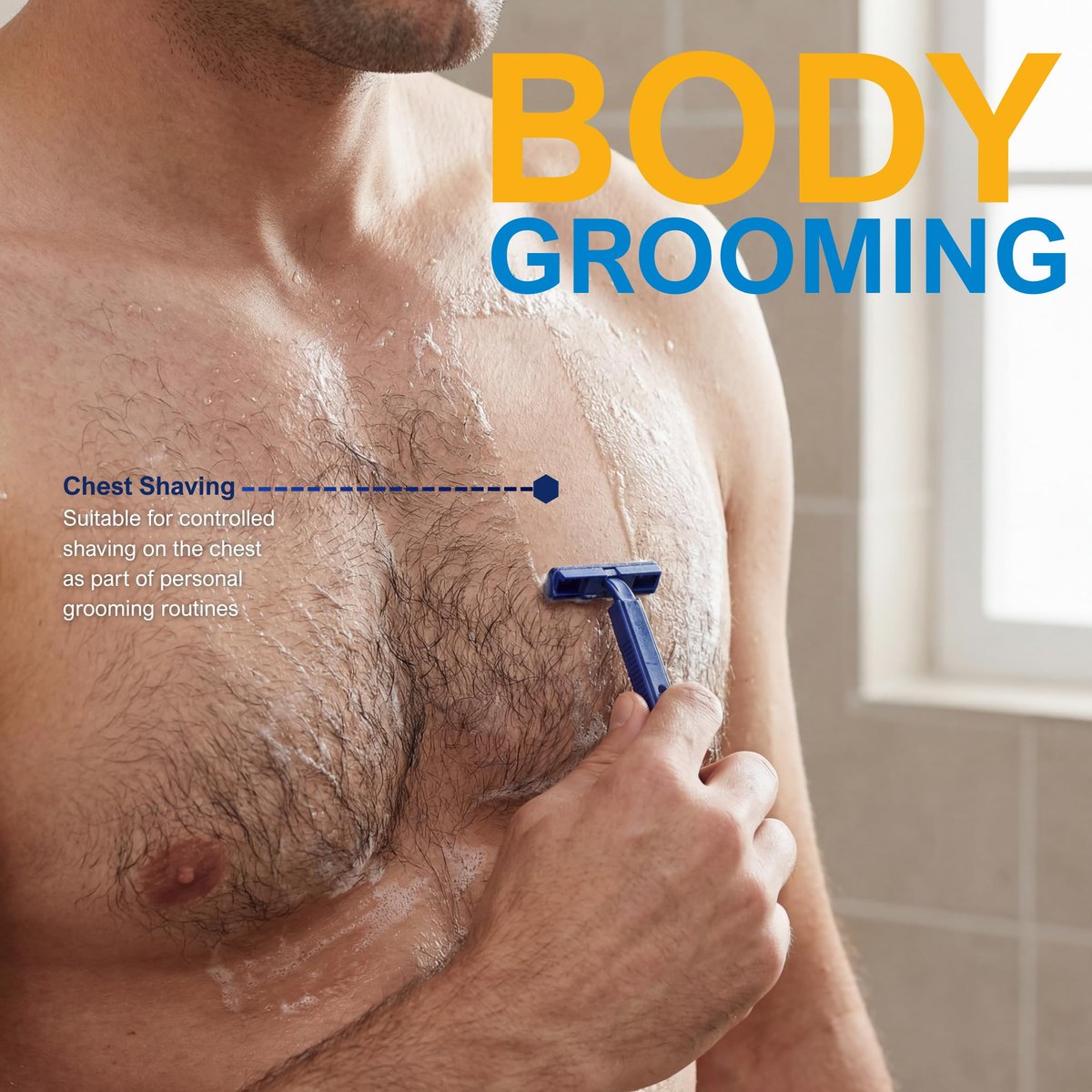 MED PRIDE Disposable Razors, 10-Pack | Twin Blades & Easy Grip for Smooth Shaving - Unisex - görsel 13