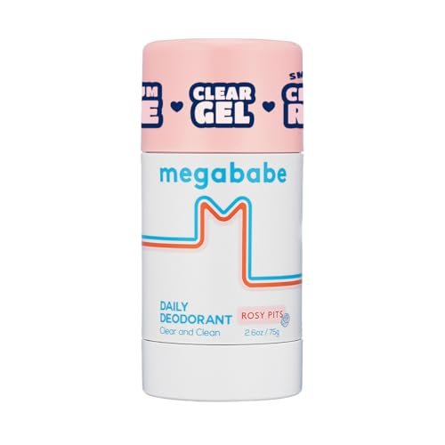 Megababe Daily Deodorant Rosy Pits - Aluminum-Free, Clear & Clean Deodorant for Women, Men & Sensitive Skin - 2.6 oz Avelisse
