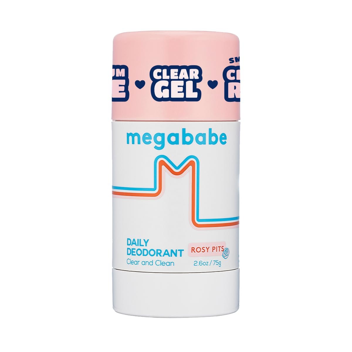 Megababe Daily Deodorant Rosy Pits - Aluminum-Free, Clear & Clean Deodorant for Women, Men & Sensitive Skin - 2.6 oz Avelisse