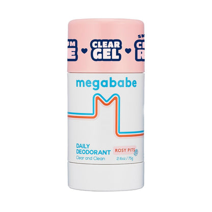 Megababe Daily Deodorant Rosy Pits - Aluminum-Free, Clear & Clean Deodorant for Women, Men & Sensitive Skin - 2.6 oz Avelisse