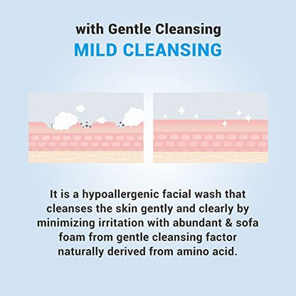 ATOPALM Facial Foam Wash – Gentle Foaming Cleanser for Sensitive Skin, Tear-Free, Sulfate-Free, Paraben-Free, pH Balanced, Hypoallergenic, EWG Green Grade, 5.07 Fl Oz (150ml) Avelisse