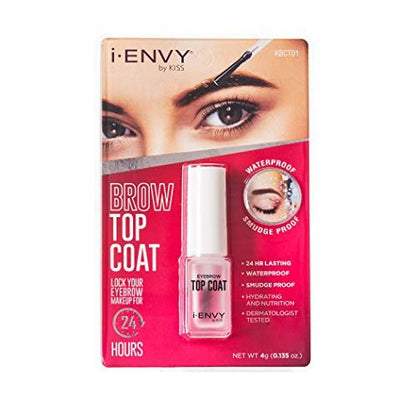 i-ENVY by KISS Eyebrow Sealer - Clear Waterproof Eyebrow Setting Topcoat for 24-Hour Hold, Smudge-Proof & Sweat-Proof, Non-Glossy Finish with Precision Brush Applicator