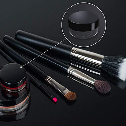 Onwon 10-Piece Clear Plastic Makeup Sample Containers with Mini Spatulas – 3g/5g/10g/15g/20g Cosmetic Jars with Screw Lids