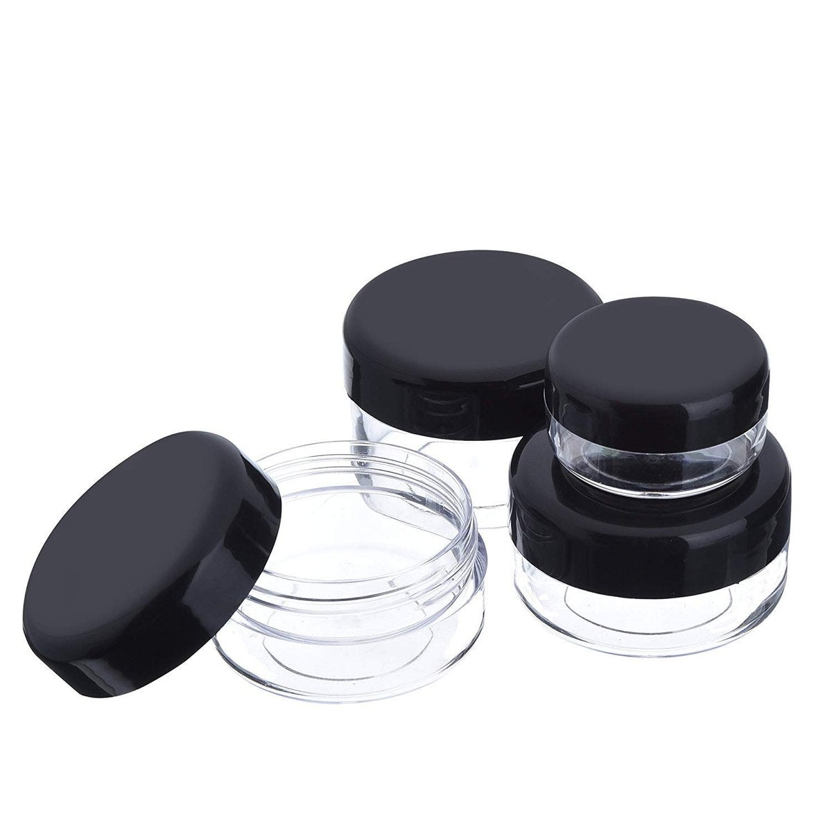 Onwon 10-Piece Clear Plastic Makeup Sample Containers with Mini Spatulas – 3g/5g/10g/15g/20g Cosmetic Jars with Screw Lids - görsel 7