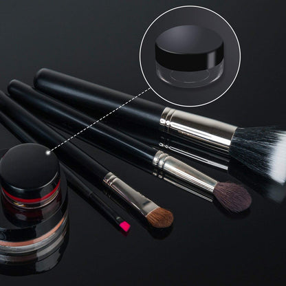 Onwon 10-Piece Clear Plastic Makeup Sample Containers with Mini Spatulas – 3g/5g/10g/15g/20g Cosmetic Jars with Screw Lids