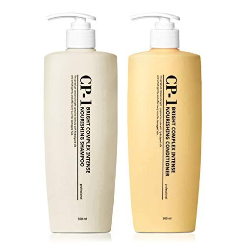 CP-1 Protein Nourishing Care Shampoo and Conditioner Set for Dry Damaged Hair with Keratin, Protein, Ceramide, and Argan Oil - 500ml Each Avelisse