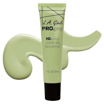 L.A. Girl PRO.Prep Correcting Primer, Green GFP912 - Color-Correcting Face Primer for Redness