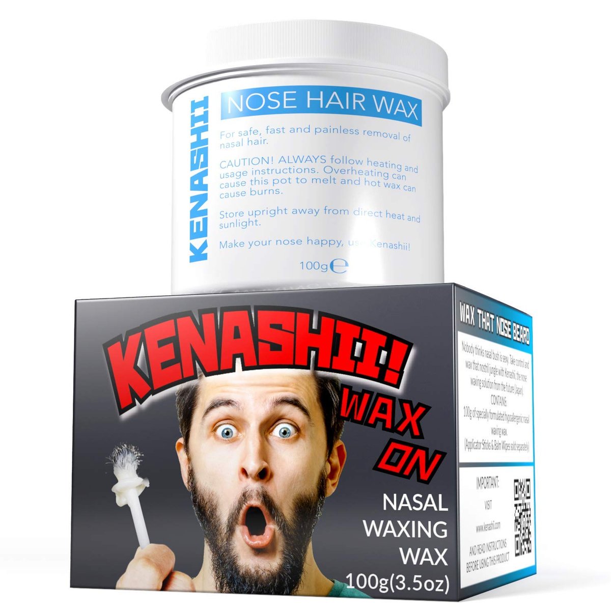 KENASHII Nose Waxing Wax – Hypoallergenic Nasal Hair Removal Wax (100g/3.5 oz) - görsel 1