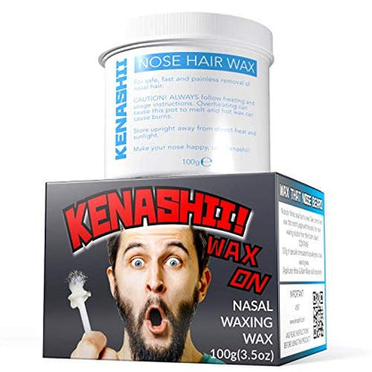 KENASHII Nose Waxing Wax – Hypoallergenic Nasal Hair Removal Wax (100g/3.5 oz)