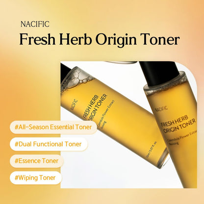NACIFIC Fresh Herb Origin Facial Toner 5.07 fl. oz (150ml) – Vitamin B & C Infused Korean Skincare for Radiance and Moisture Barrier Support, All Skin Types