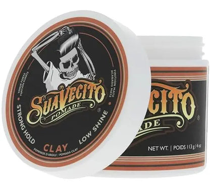 Suavecito Firme Clay for Men – Strong Hold, Low Shine Matte Finish – 4 oz Avelisse