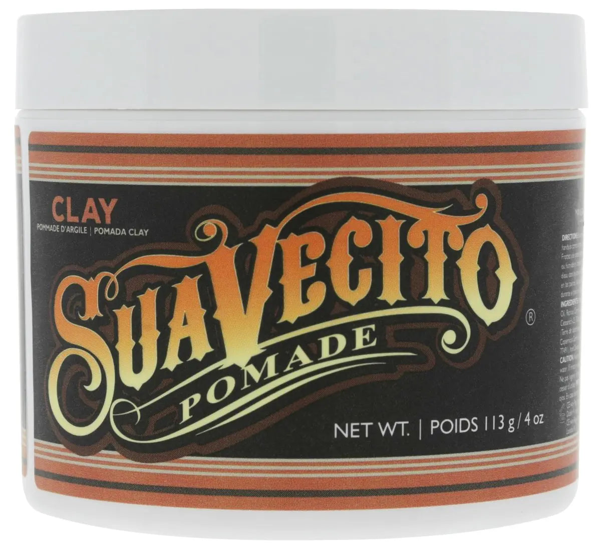 Suavecito Firme Clay for Men – Strong Hold, Low Shine Matte Finish – 4 oz Avelisse