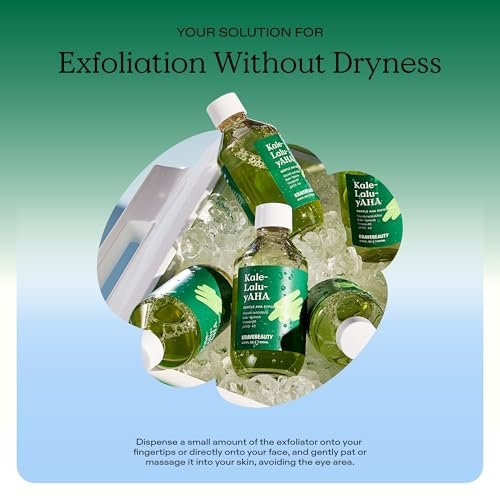 KraveBeauty Kale-Lalu-yAHA Exfoliating Toner - Gentle AHA Liquid Exfoliant with Glycolic Acid & Kale Extract, Smooths Texture, Evens Skin Tone, Unclogs Pores, Fragrance Free, 200 mL Avelisse