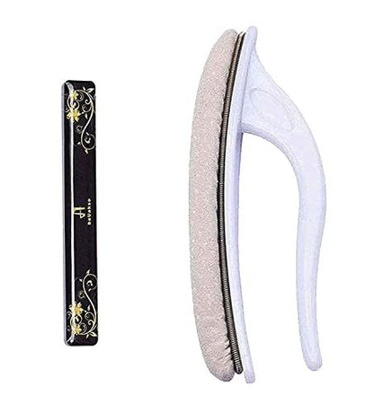 Premium Washable Nano Glass Nail File Set with Chamois Buffer - beUakso Upgrade Nail Buffer and Shine Kit (3-Piece, Flower Box)