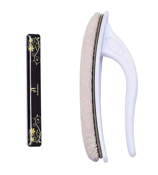 Premium Washable Nano Glass Nail File Set with Chamois Buffer - beUakso Upgrade Nail Buffer and Shine Kit (3-Piece, Flower Box)
