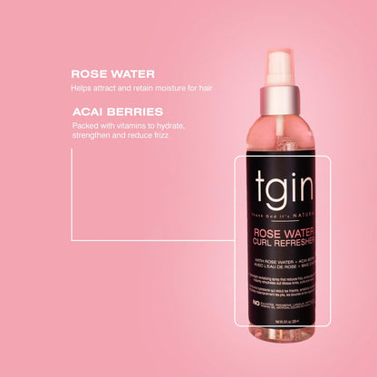 tgin Rose Water Curl Defining Mousse – Lightweight Hold, Moisturizing Curly Hair Mousse – Sulfate-Free & Paraben-Free, 8 Fl Oz Avelisse