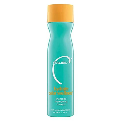 Malibu C Hydrate Color Wellness Shampoo - Sulfate Free Gentle Cleansing for Color Treated Hair - Fights Fade - 9 oz Avelisse