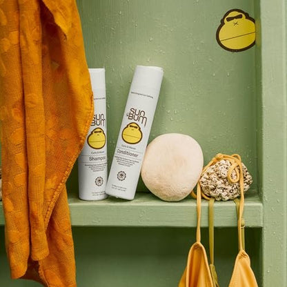 Sun Bum Curls Conditioner - Moisturizing Hair Treatment for Wavy and Curly Hair - Frizz Free Finish - Enriched with Coconut Oil and Seaweed Protein - UV Protecting - Vegan and Cruelty Free - 10 oz