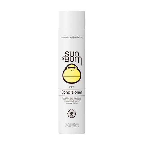 Sun Bum Curls Conditioner - Moisturizing Hair Treatment for Wavy and Curly Hair - Frizz Free Finish - Enriched with Coconut Oil and Seaweed Protein - UV Protecting - Vegan and Cruelty Free - 10 oz - görsel 2