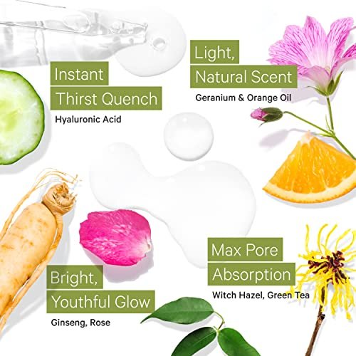 Tree To Tub Hydrating Facial Toner Spray for Dry & Sensitive Skin - Alcohol Free Witch Hazel & Rose Water Face Toner with Hyaluronic Acid, Vitamin C, Organic Green Tea, Natural Ginseng - görsel 6
