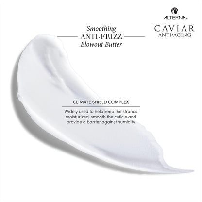 Alterna Caviar Anti-Aging Smoothing Anti-Frizz Blowout Butter - Heat Protectant & Humidity Shield for Silky, Frizz-Free Hair - Sulfate Free, 5.1 oz Avelisse