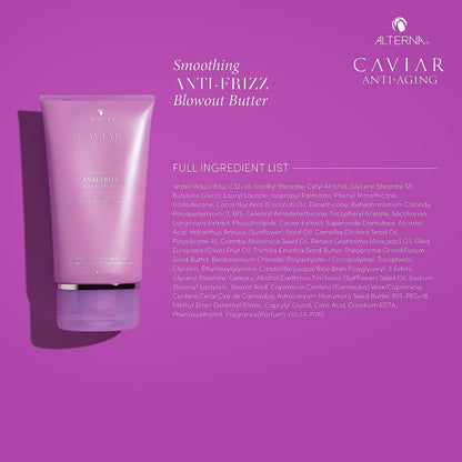 Alterna Caviar Anti-Aging Smoothing Anti-Frizz Blowout Butter - Heat Protectant & Humidity Shield for Silky, Frizz-Free Hair - Sulfate Free, 5.1 oz Avelisse