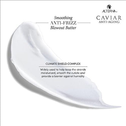 Alterna Caviar Anti-Aging Smoothing Anti-Frizz Blowout Butter - Heat Protectant & Humidity Shield for Silky, Frizz-Free Hair - Sulfate Free, 5.1 oz Avelisse
