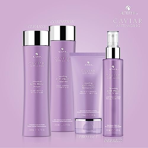 Alterna Caviar Anti-Aging Smoothing Anti-Frizz Blowout Butter - Heat Protectant & Humidity Shield for Silky, Frizz-Free Hair - Sulfate Free, 5.1 oz Avelisse
