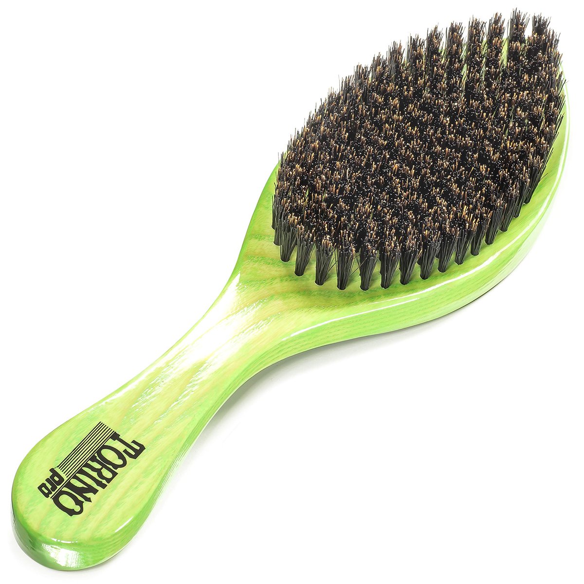 Torino Pro Medium Curved Wave Brush by Brush King – #1960-360 Curved Medium, Extra Firm Boar Bristles for 360 Waves, Coarse Hair Avelisse
