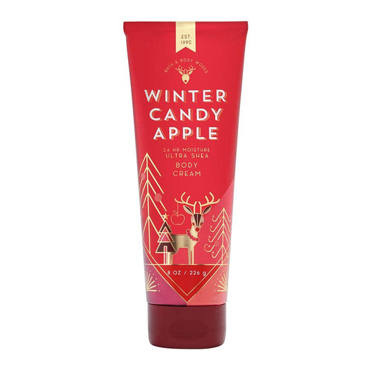 Bath & Body Works Winter Candy Apple Ultra Shea Body Cream 8 oz - Rich Moisturizer