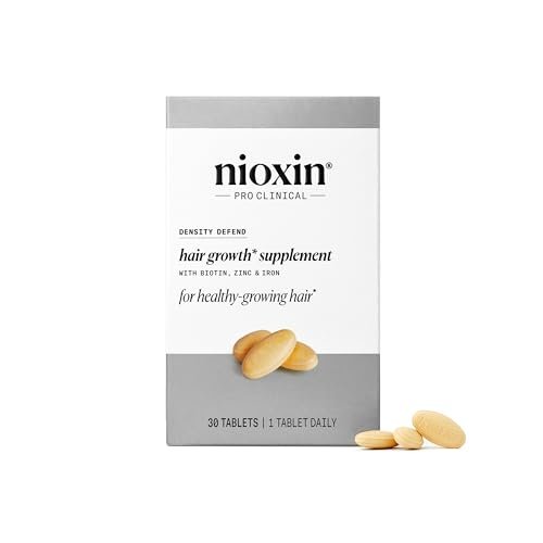 NIOXIN Density Defend Hair Growth Supplements with Biotin, Zinc, and Iron, 30 Tablets Avelisse